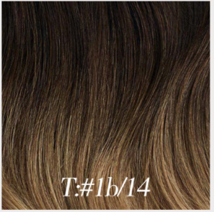 Lux Extensions Rallonges cheveux Noir Naturel Blond Doré #1b/14 Nano Ring